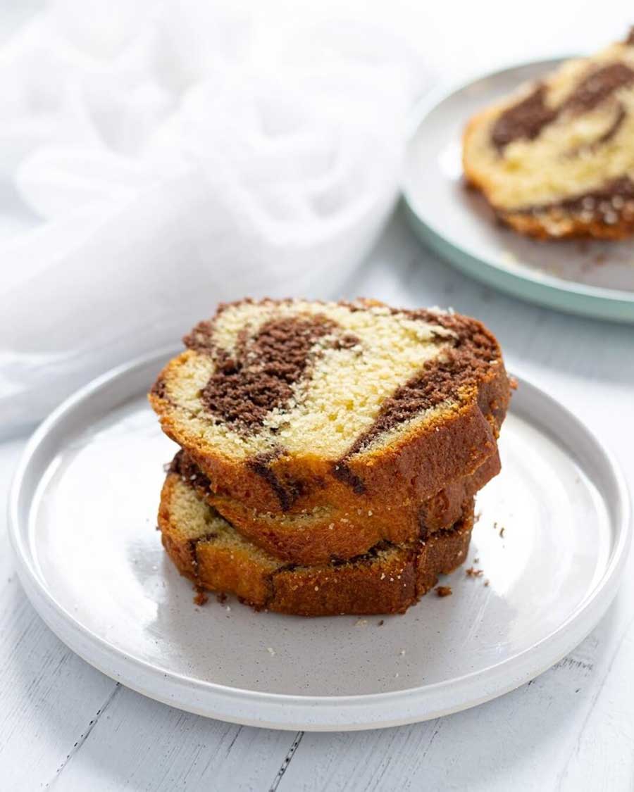 Plumcake variegato cioccolato senza zucchero