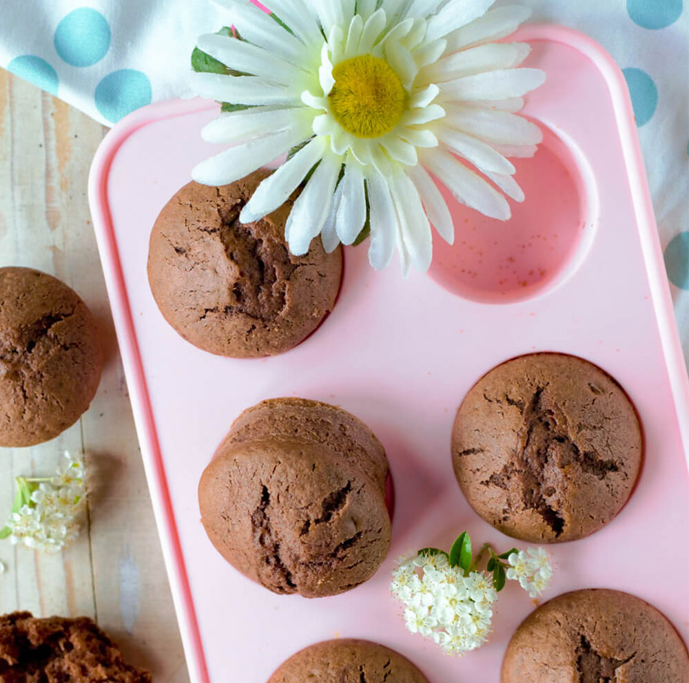 Muffin al cacao senza lattosio e zucchero