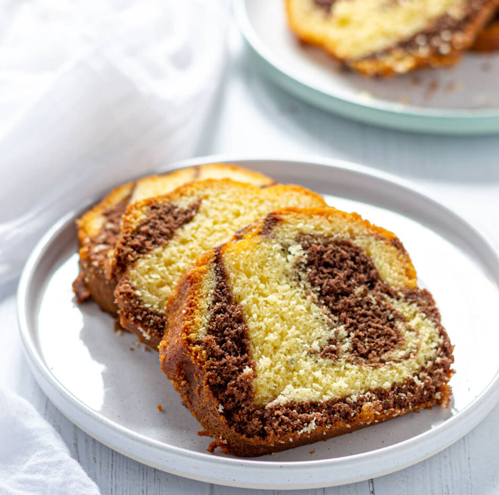 Plumcake variegato cioccolato senza zucchero